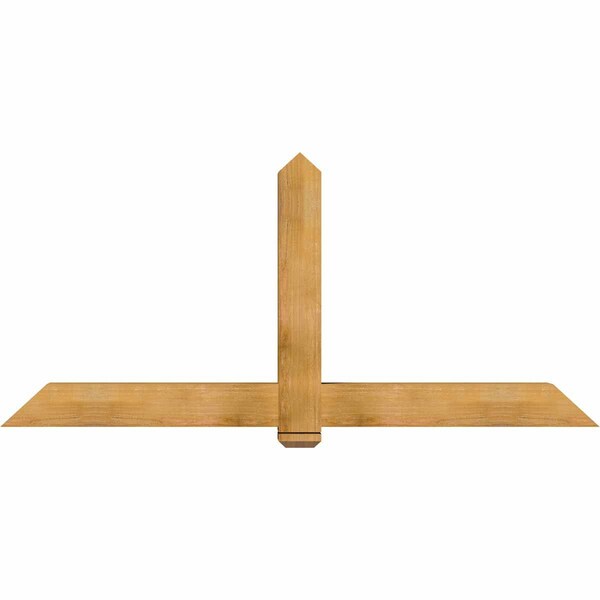 Ekena Millwork Eugene Rough Sawn Timber Gable Bracket, Western Red Cedar, 84"W x 38"H x 6"D x 6"F, 11/12 Pitch GBW084X38X0606EUG00RWR - main
